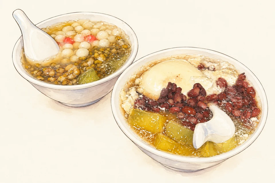 Illustration of the two dessert bowls from our supplied photograph