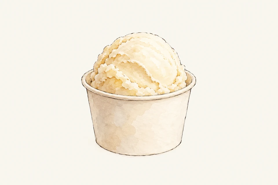 Representative ice cream illustration; flavors and serving are unspecified